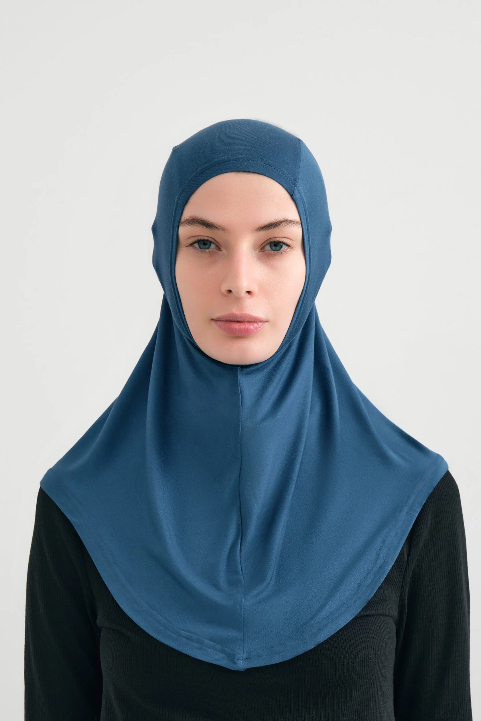 Indigo Blue Jersey Balaclava Under-Scarf