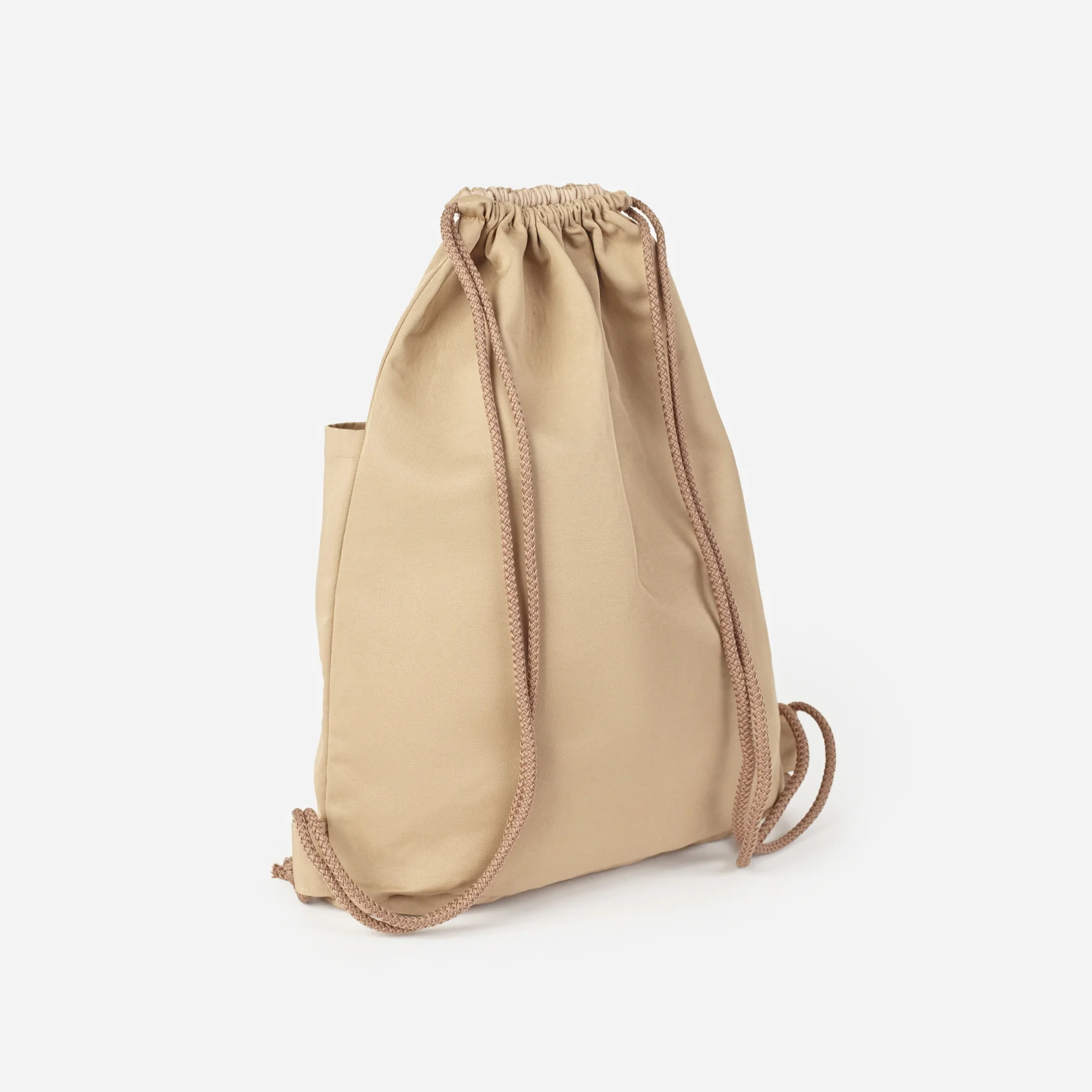 Two-Strap Drawstring Prayer Backpack – Beige