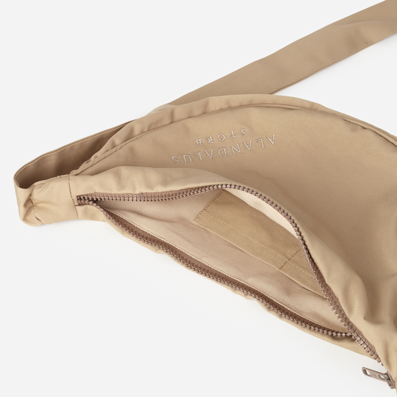 Crescent Crossbody Prayer Sling Bag – Beige