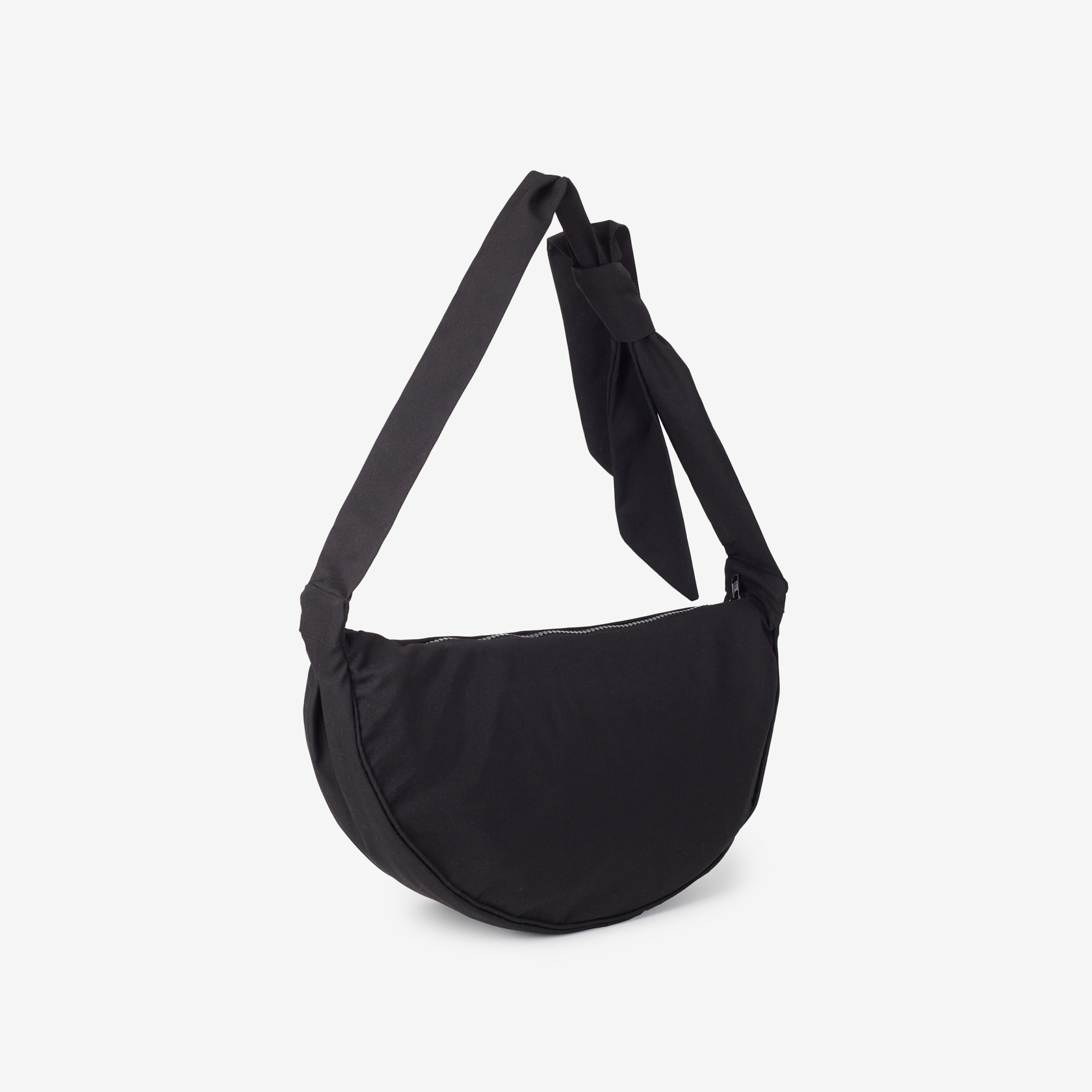 Crescent Half-Moon Crossbody Bag – Black
