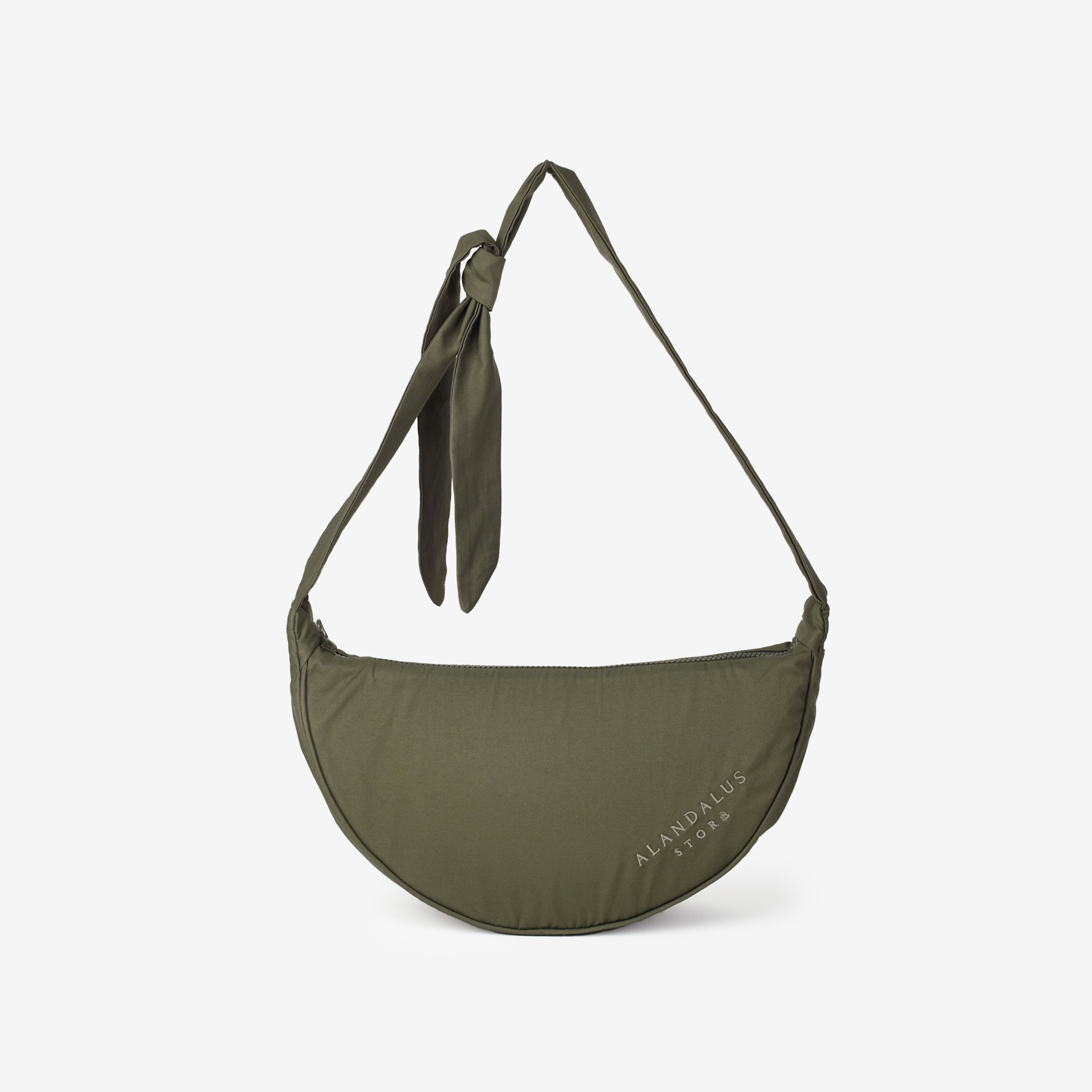 Crescent Half-Moon Crossbody Bag – Olive Green