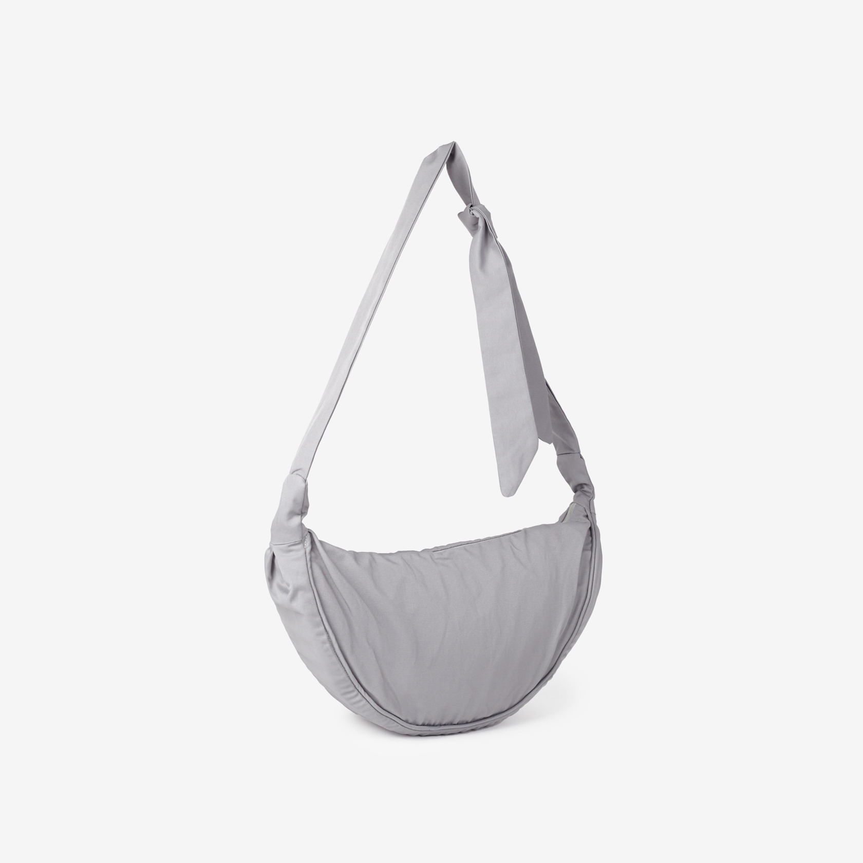 Crescent Half-Moon Crossbody Bag – Grey