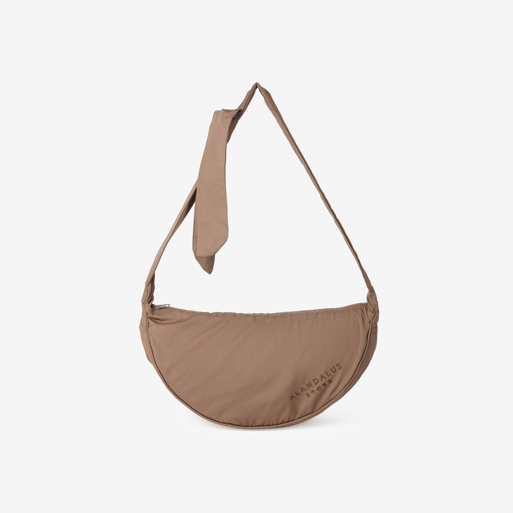 Crescent Half-Moon Crossbody Bag – Mocha Brown