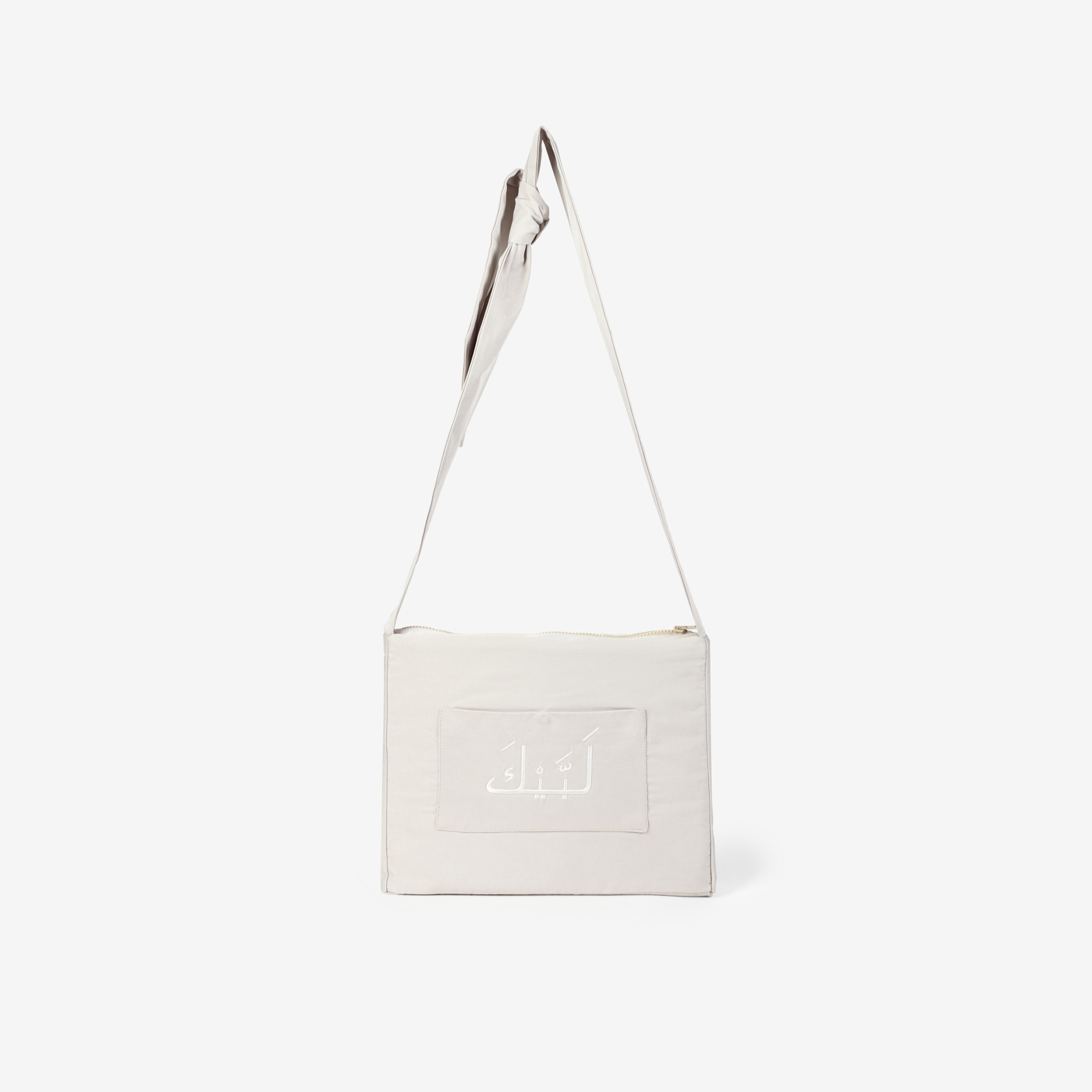 Embroidered Crossbody Messenger Prayer Bag – Cream