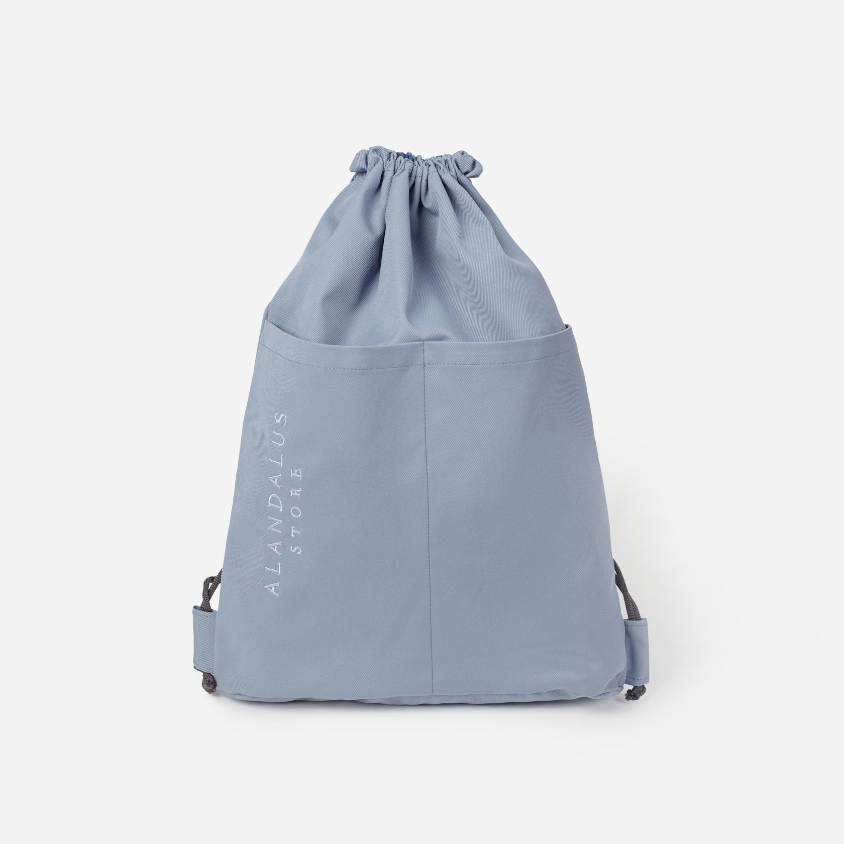 Two-Strap Drawstring Prayer Backpack – Dusty Blue